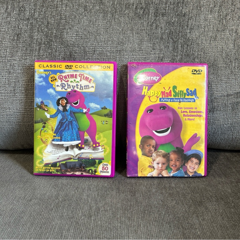 Barney’s Rhyme Time Rhythm DVD Lot Barney Happy Mad Silly Sad DVD